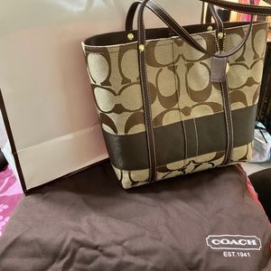 Coach stripe tote no c0768-11098